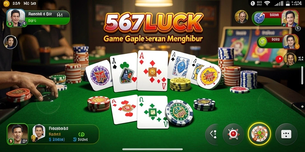 Tampilan gameplay Gaple dalam 567LUCK yang mengasyikkan.