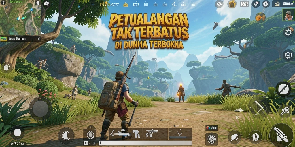 Tangkapan layar A7777 menunjukkan petualangan di dunia terbuka yang menakjubkan.