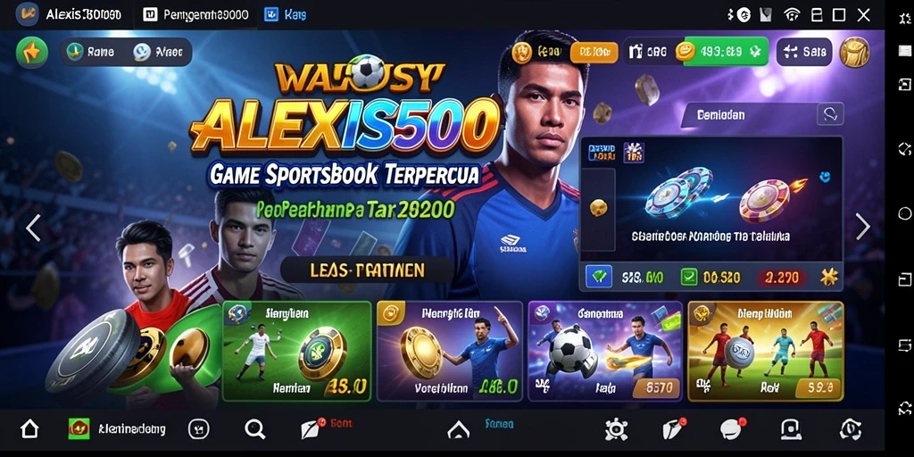 Screenshot ALEXIS500 menampilkan antarmuka pengguna yang modern dan menarik.