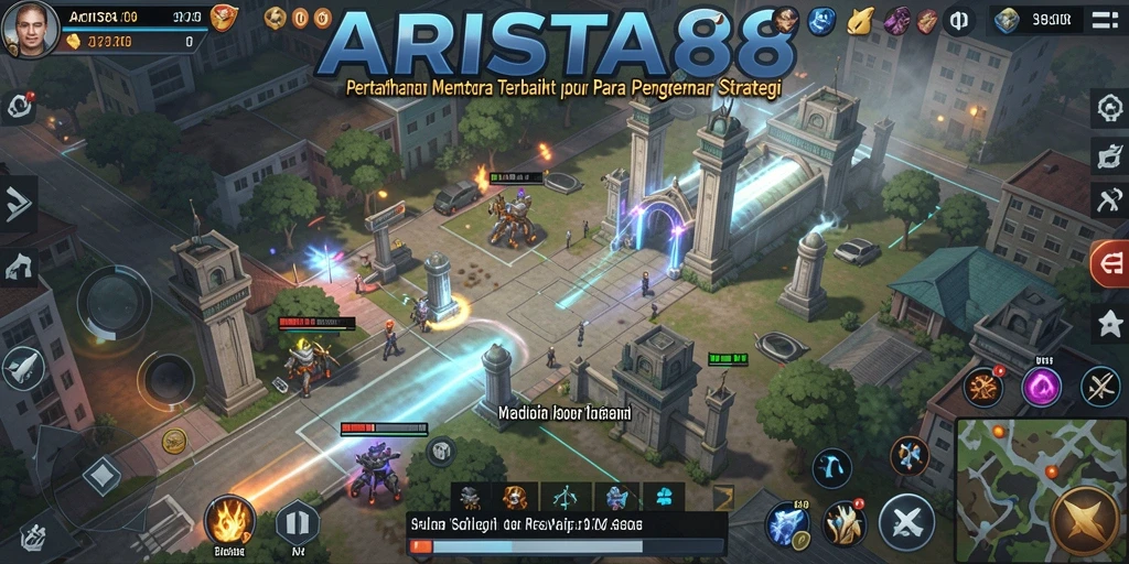 Tangkapan layar ARISTA88 menampilkan aksi strategi Tower Defense yang menegangkan.