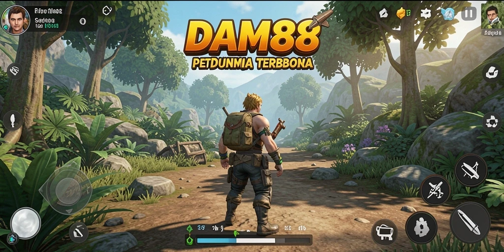 Screenshot gameplay dari DAM88 menampilkan dunia terbuka yang luas dan dinamis.