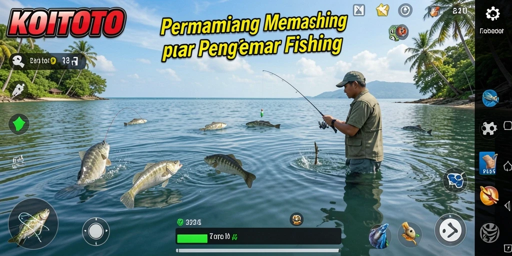 Gameplay KOITOTO menampilkan serunya memancing di berbagai lokasi.