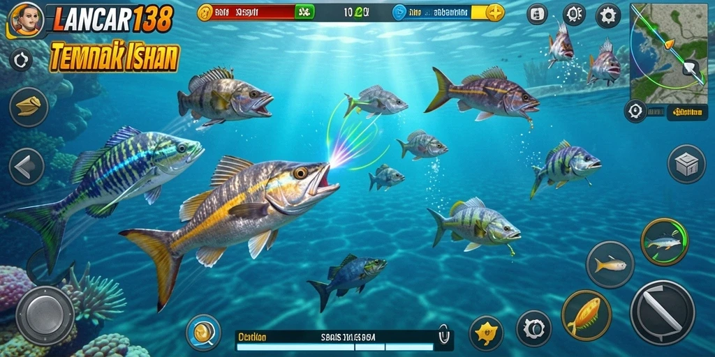 Screenshot gameplay LANCAR138 menampilkan aksi menembak ikan yang seru.