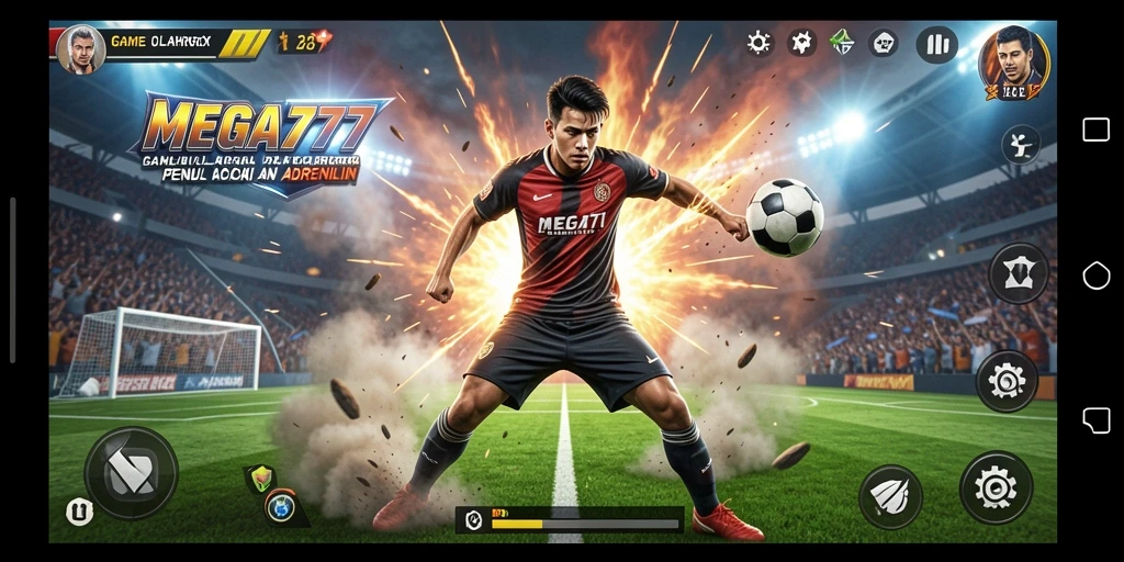Screenshot MEGA777 menampilkan gameplay olahraga yang seru dan seru.