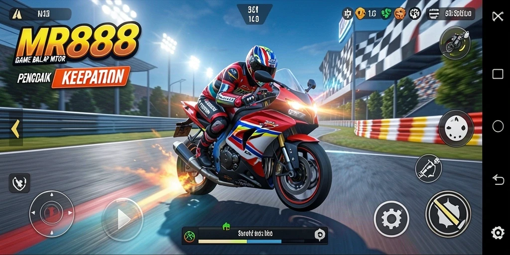 Gameplay menegangkan dalam balapan motor di MR888.