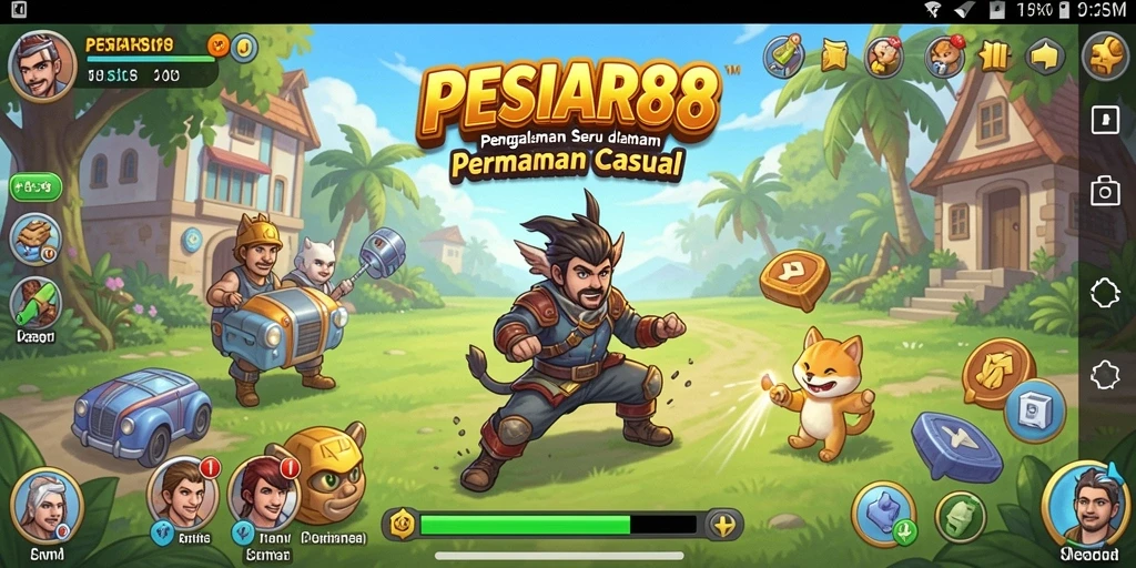 Screenshot gameplay PESIAR88 menampilkan keseruan bermain mini-game.