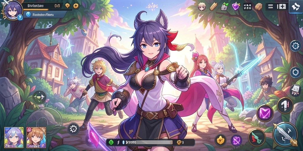 Tampilan gameplay seru dari SVIP6 dengan karakter anime yang ikonik.