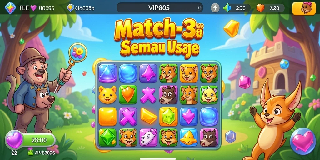 Screenshot utama menampilkan gameplay seru dan penuh warna dari VIP805.