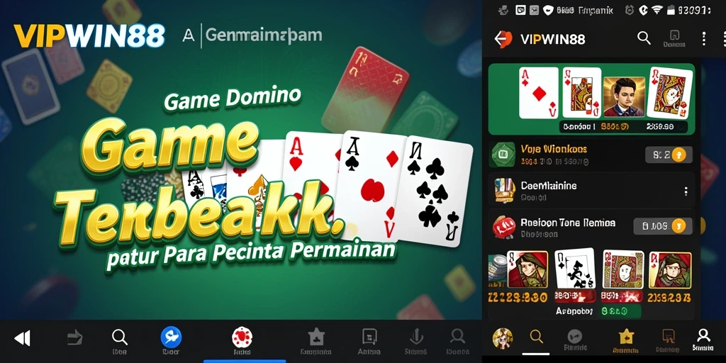 Tampilan gameplay seru dari game Domino VIPWIN88.